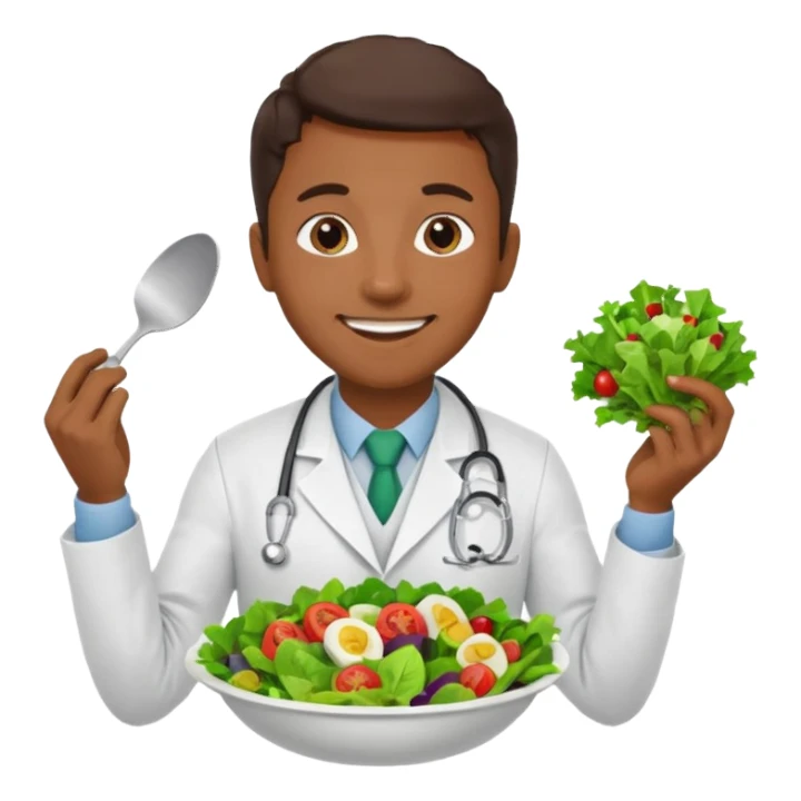 Doctor eating in restaurant full body sticker