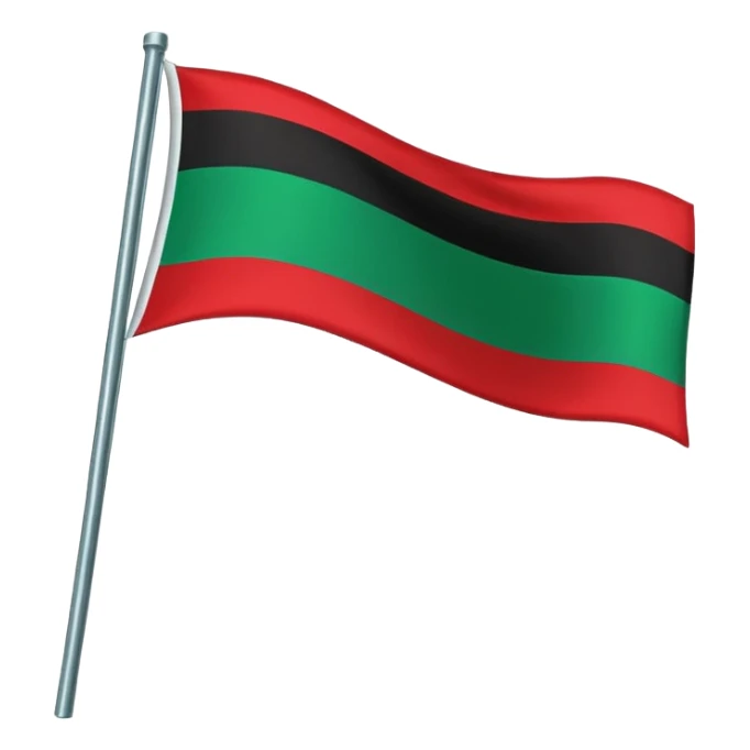 red,black, green horizontal stripe flag sticker