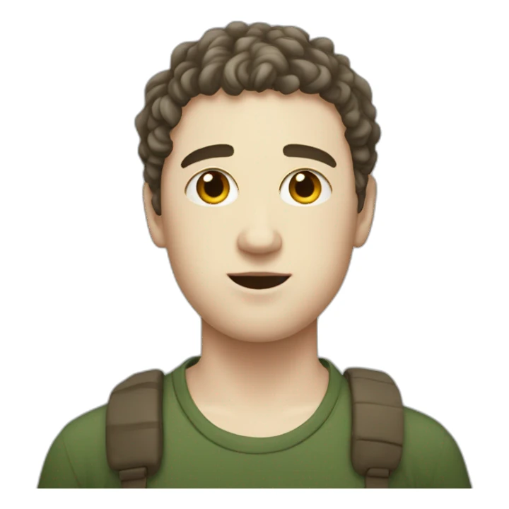 Tyler, the fat white boy with a side part hairstyle sticker