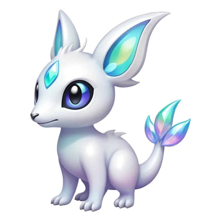 Iridescent white pale fakemon-creature  sticker