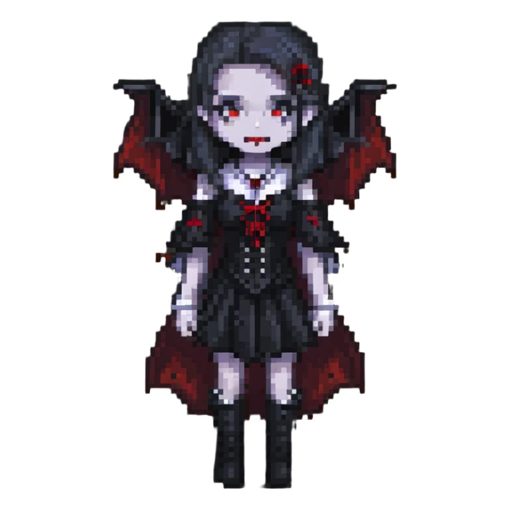 smart vampire girl sticker
