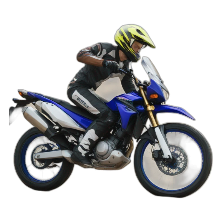 Man make wheelie with yamaha cross bike sticker