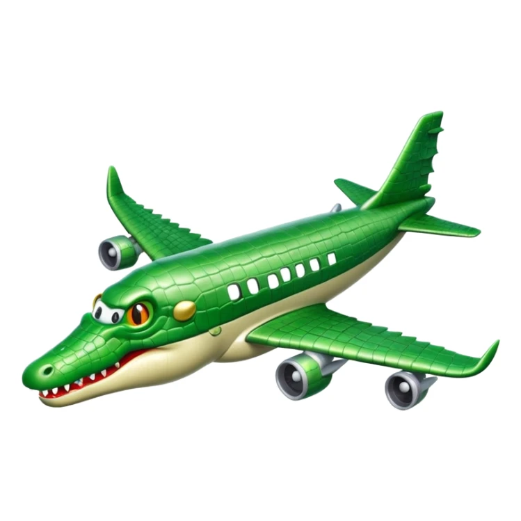 Un avión con cabeza de cocodrilo  sticker