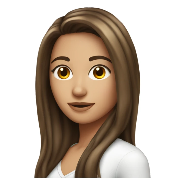 pretty brunette girl with highlights  sticker