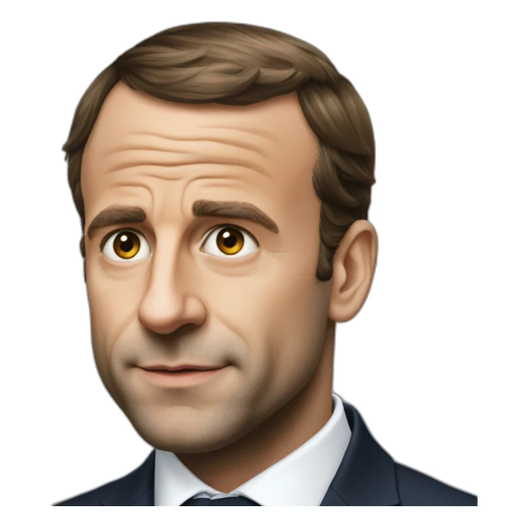 Macron avec un gros nez sticker