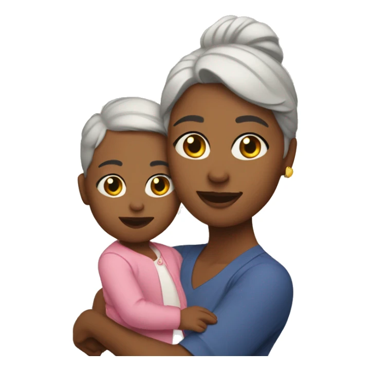 auntie holding her niece sticker