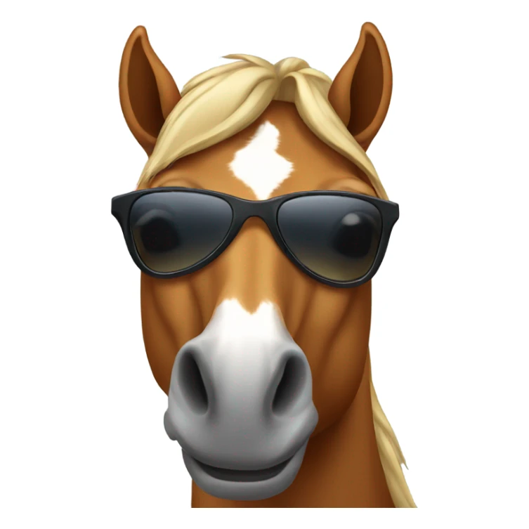 Horse wearing sunglasses  sticker