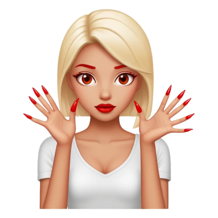 sassy girl with nails sticker