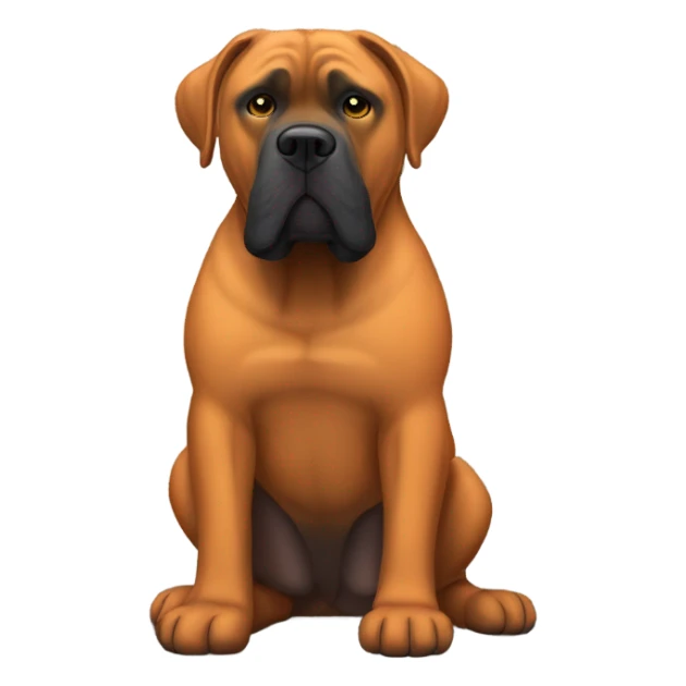 An orange-colored Cane Corso in a jail cell. sticker