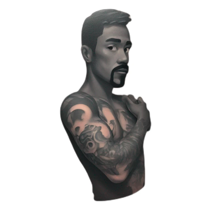 a word tatoo mans on arm sticker