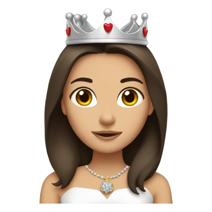 brunette girl with crown sticker