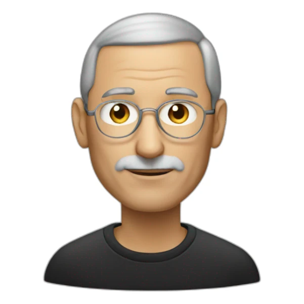 Steve jobs with black pullover  sticker