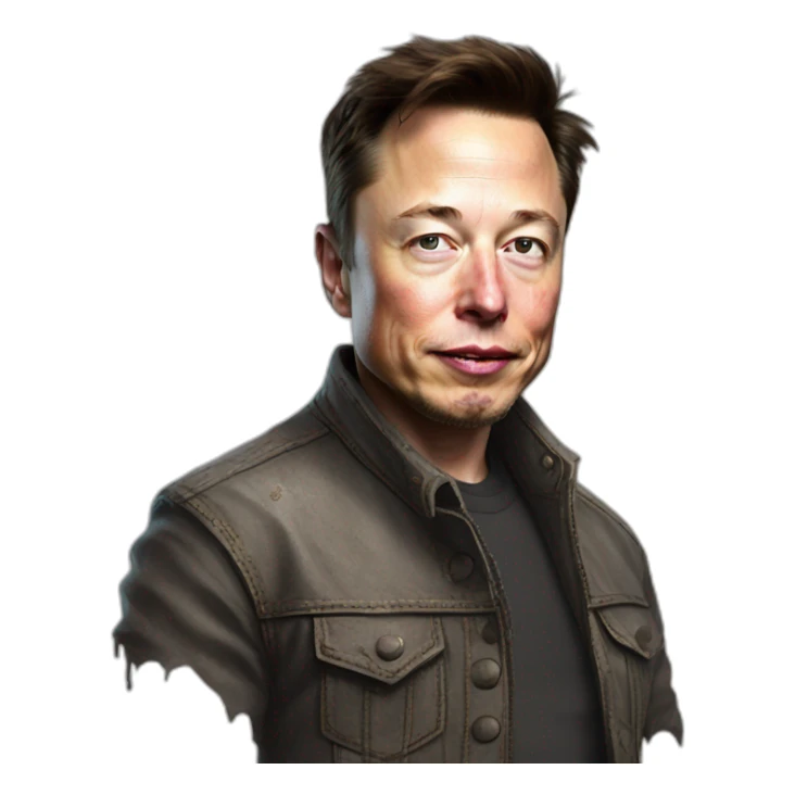 elon musk in dirty rags sticker