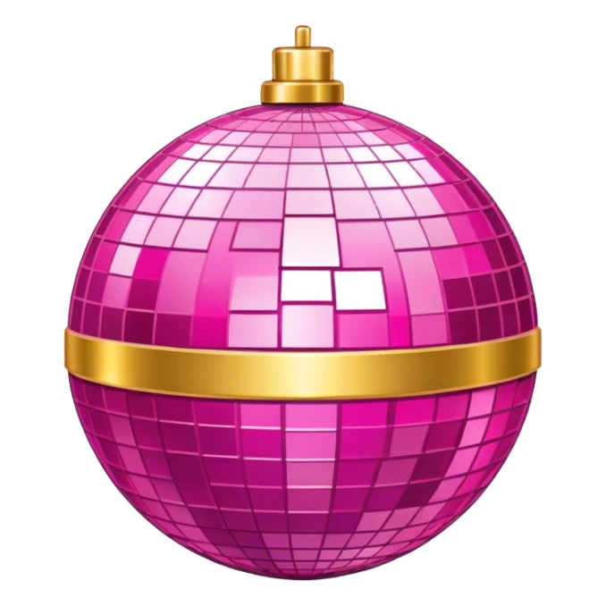 pink Gold mirror ball  sticker