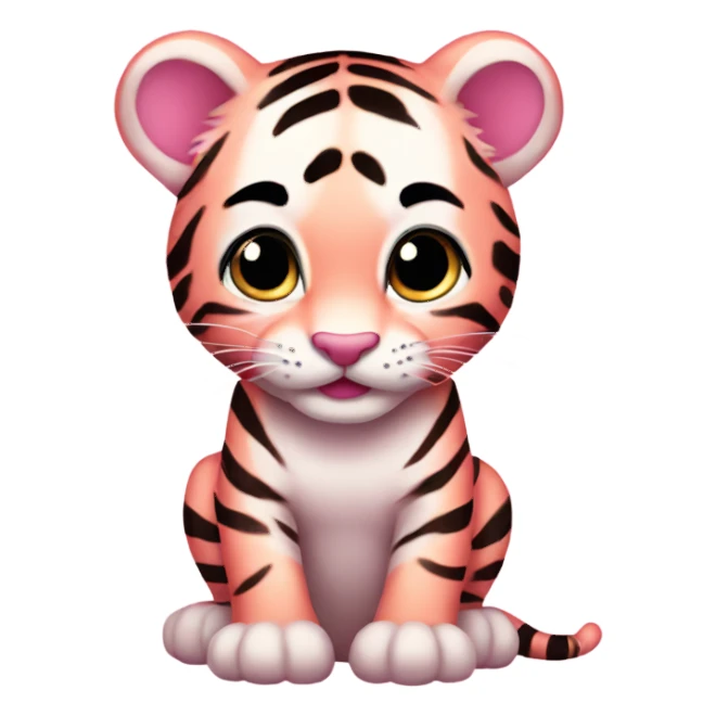 Baby pink tiger sticker