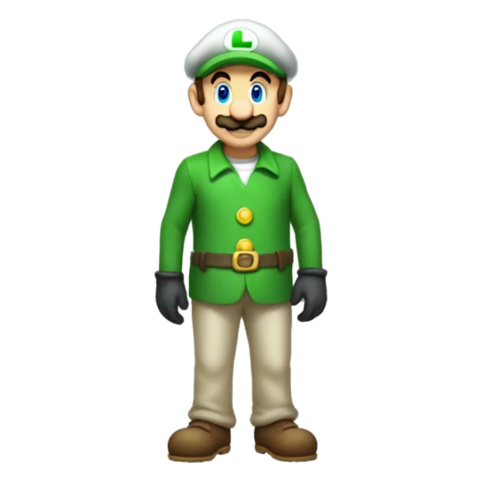 luigi but marios outfit sticker