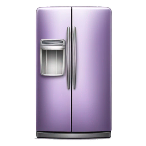 Realistic metallic light purple fridge isolated.  sticker