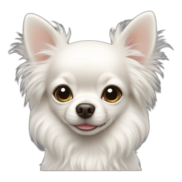 Fluffy White Chihuahua sticker