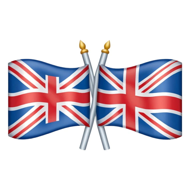 Korean flag combined with england flag sticker