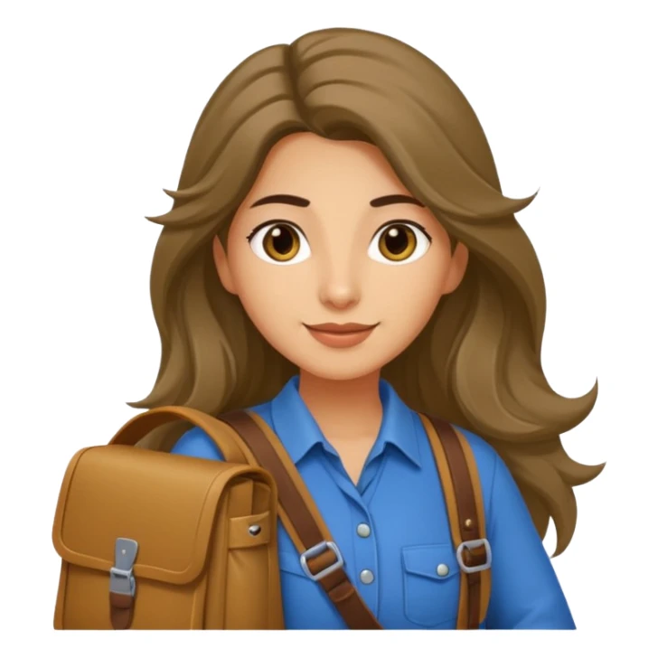 long haired courier woman sticker