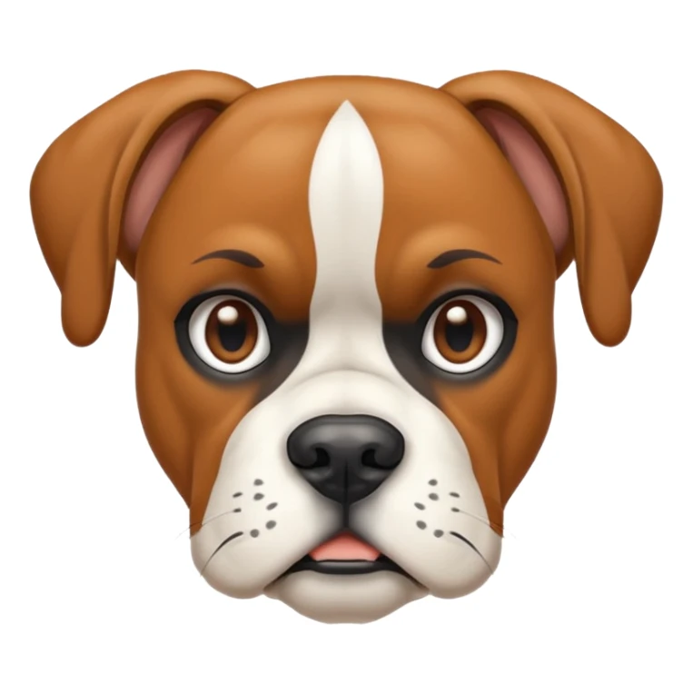 Boxer dog with floppy ears sticker