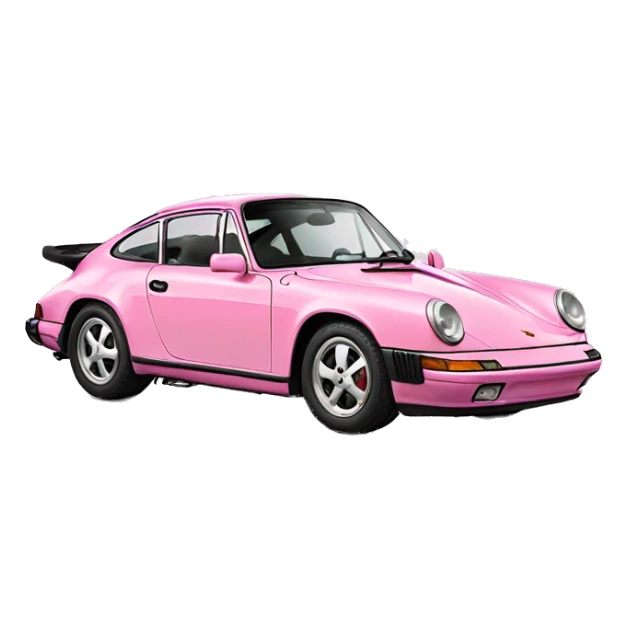 Pink with white trim Porsche sticker