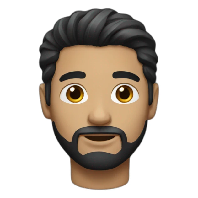 men black hair sticker