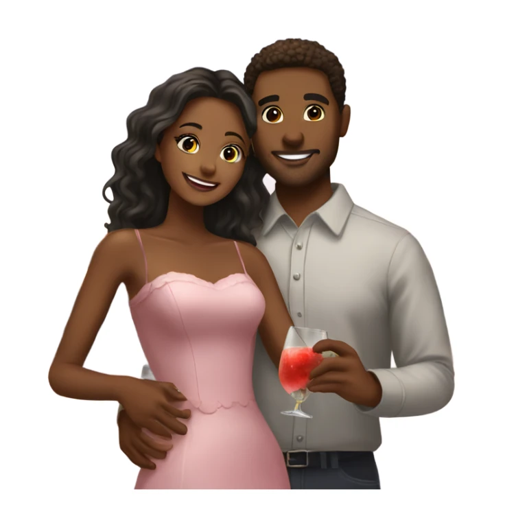 Romantic date for stunningly beautiful couple sticker