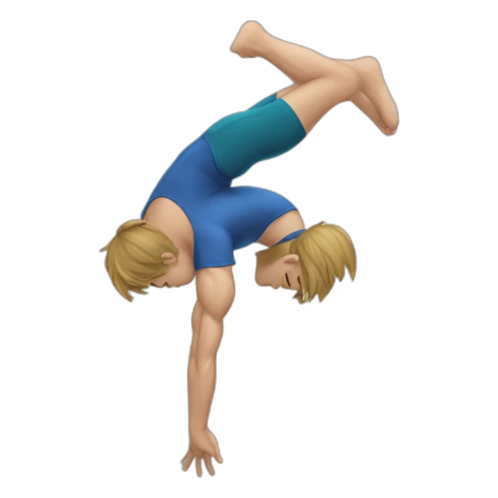 younger men with sport cloth doing acrobatics sticker