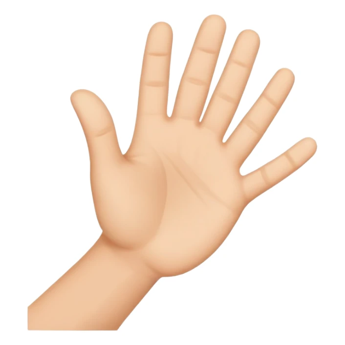 a hand facing forward but the hand is flat and horizontal sticker