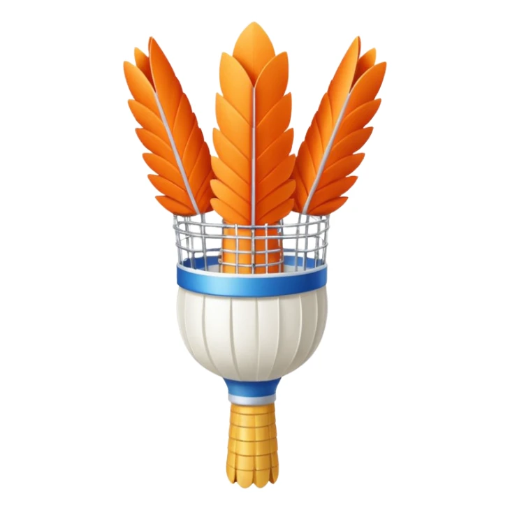badminton shuttlecock clean white sticker