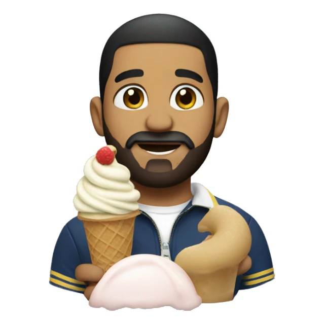 Drake eating ice cream sticker