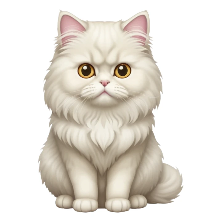 Persian cat sitting full body sticker