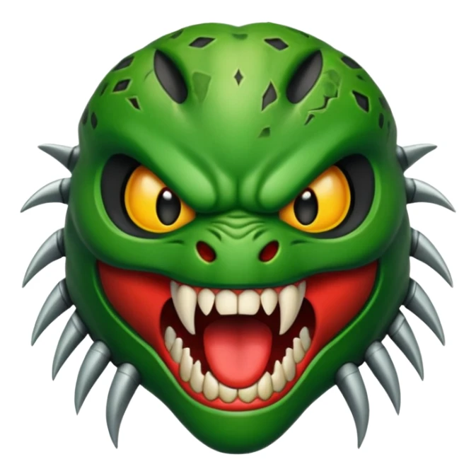 Emoji with the predator mouth sticker