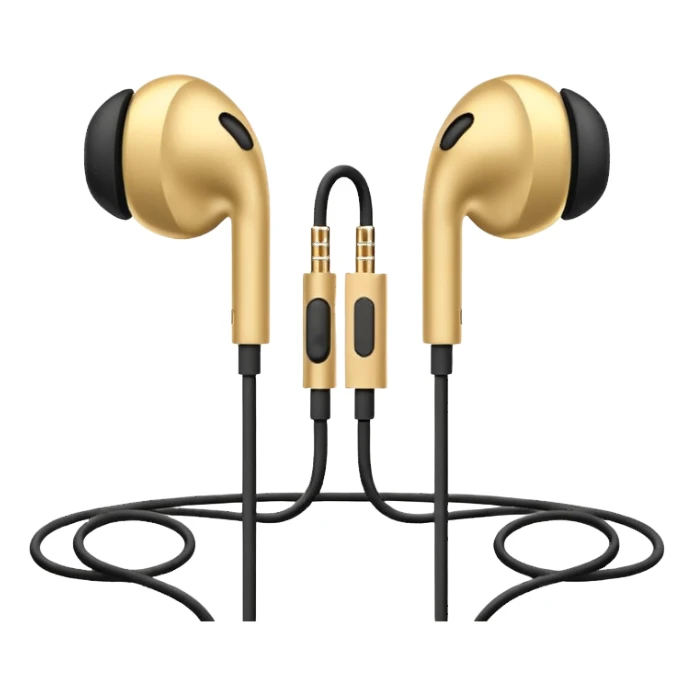 EarPods headphones, gold sticker