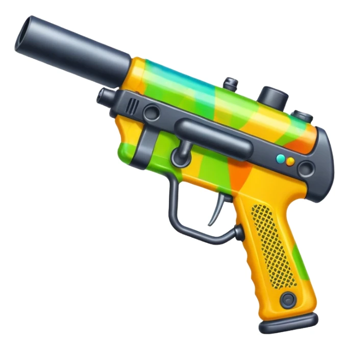paintball gun colorful sticker