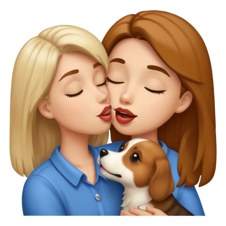Kiss your dog on the lips sticker