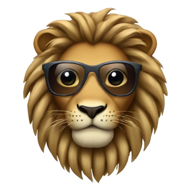 Lion with sunglasses and braids sticker