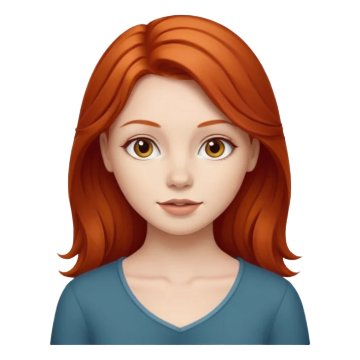 Красивая рыжеволосая девушка sticker