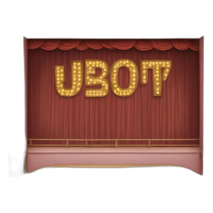 Theater sign with text « JBT’s Show » sticker