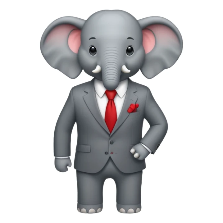 The elephand went in a suit
 sticker