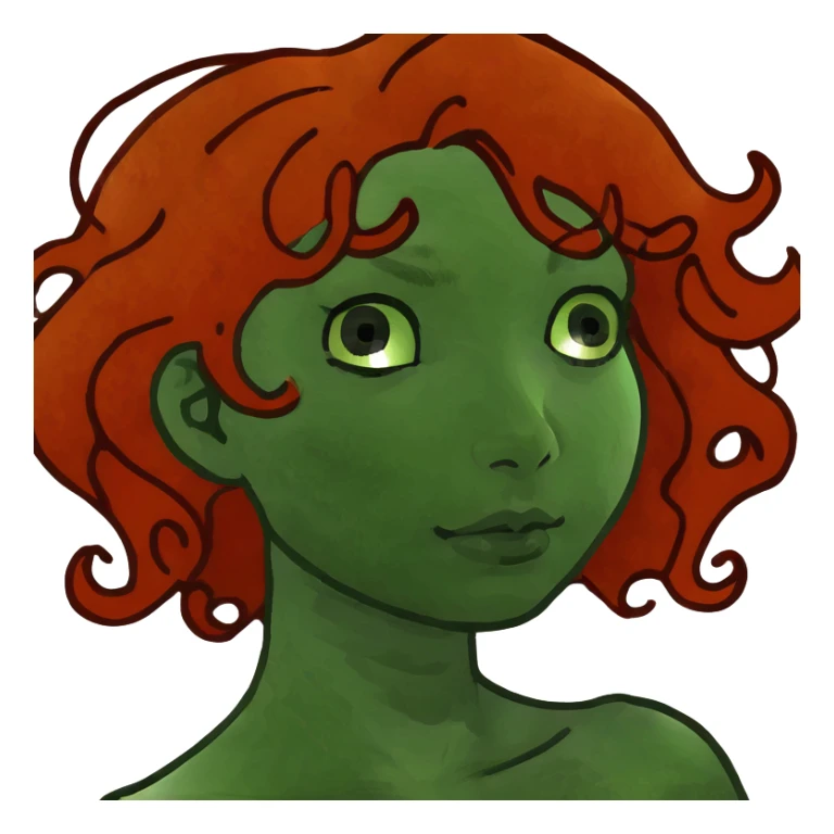 curly red head white girl sticker