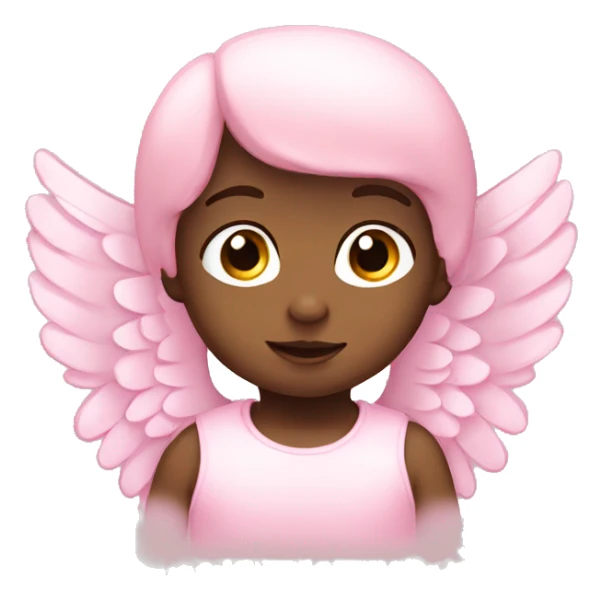 Baby pink angel wings sticker