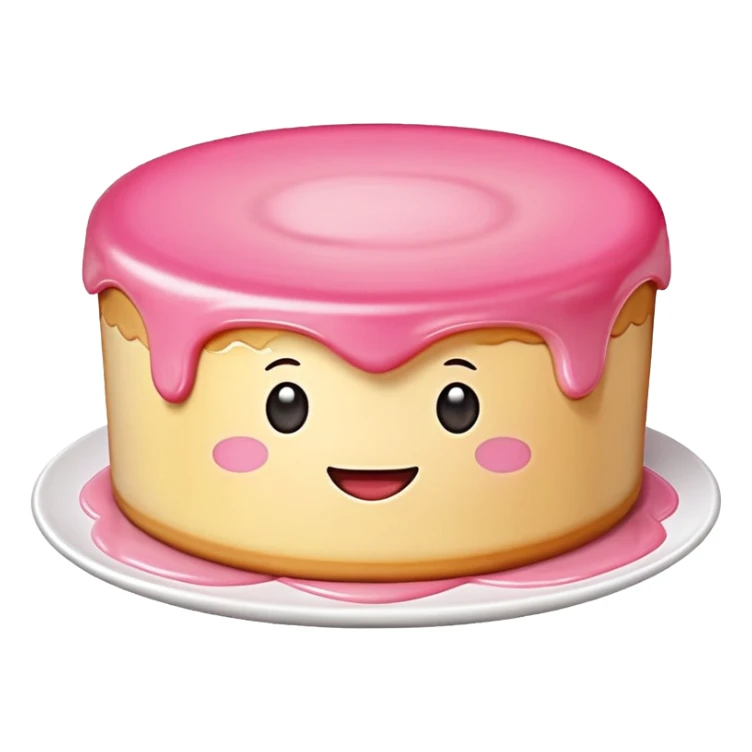 pink kawaii SPAM flan  sticker