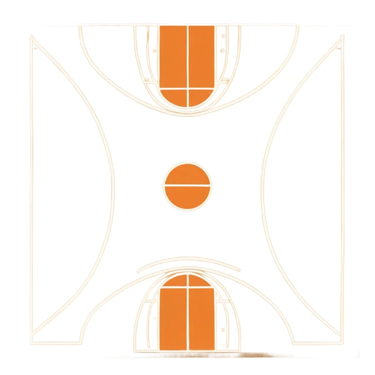 basketball court sticker