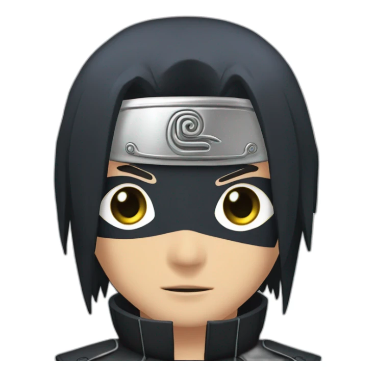 itachi uchiha wearing men silver chain,styled,cool, detailed,sharp sticker
