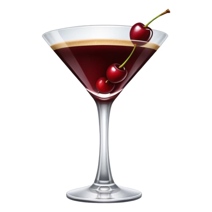 Cherry espresso martini with red cherrie sticker