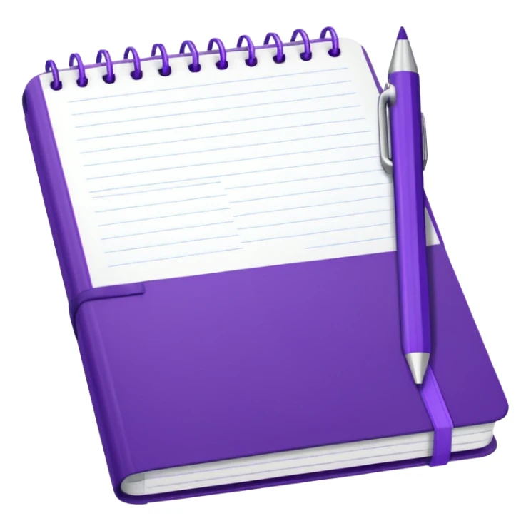 journal white and purple sticker