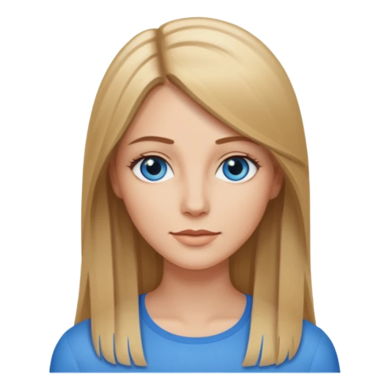 Mulher branca, cabelos longos liso castanhos com mexas loiro sticker