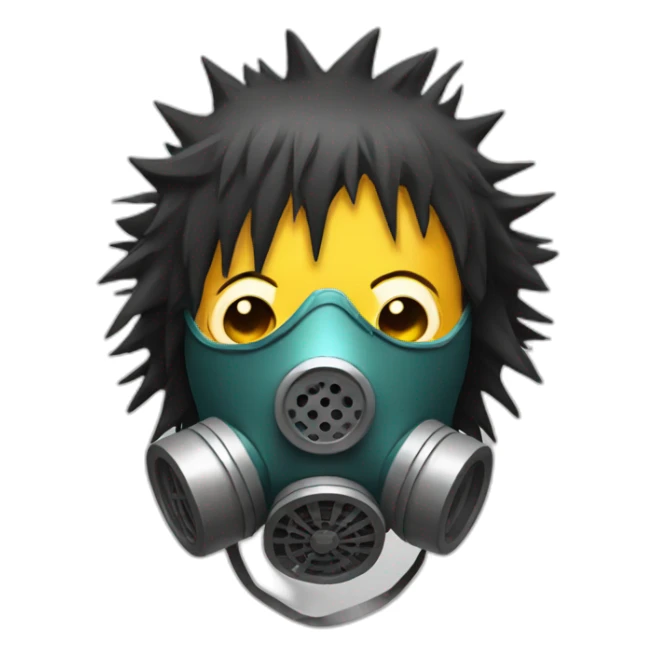 Emo with Spiked Gas Mask sticker